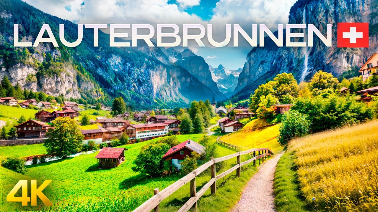 Lauterbrunnen Walk – Breathtaking Summer in the Swiss Alps | 4K Walking Tour