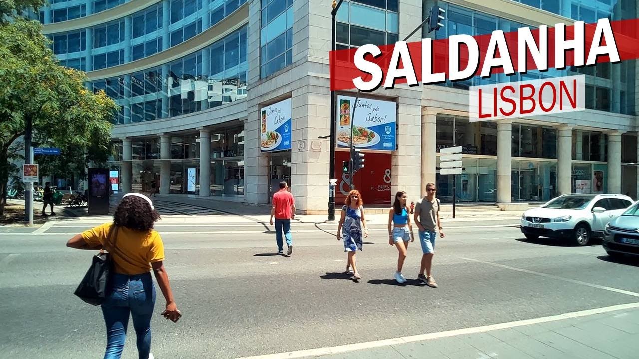Walking Lisbon 🇵🇹 Hot Summer Day in Central Lisbon: Saldanha