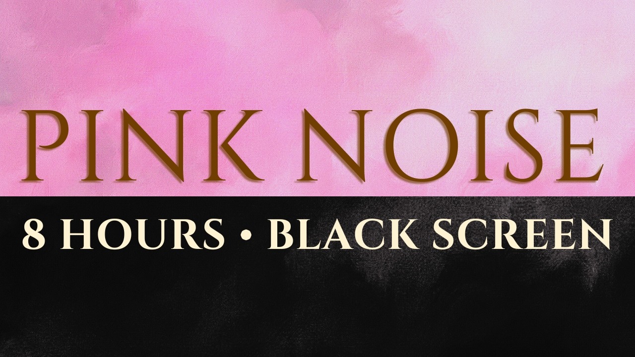 💗⬛ Pink Noise, Black Screen • 8 hours • Continuos sound