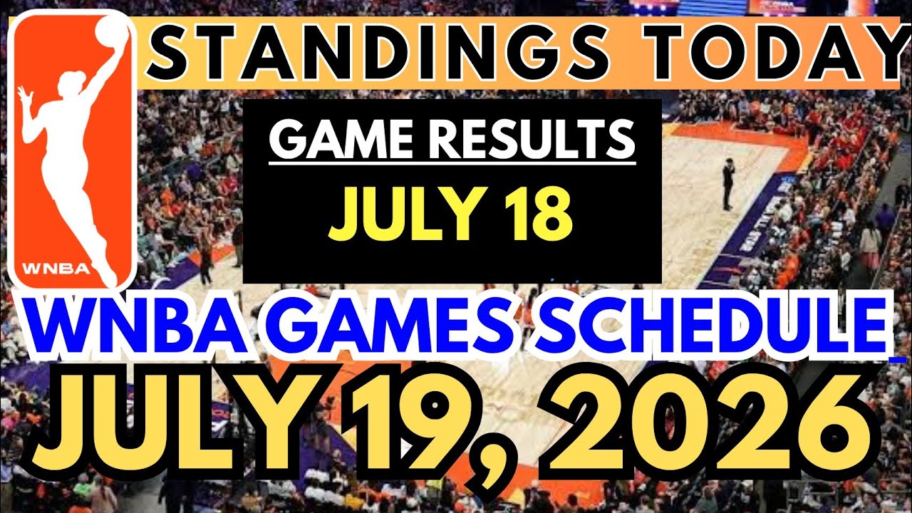 WNBA STANDINGS TODAY as of JULY 18, 2026 | NBA SCHEDULE JULY 19, 2026 #wnba #wnba2026 #caitlinclark