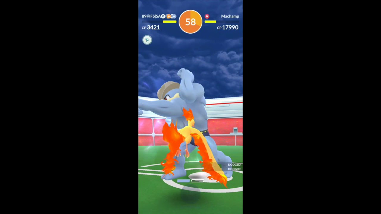Moltres v. Machamp 1v1 (Counter/Heavy Slam, Cloudy) | WQ 12