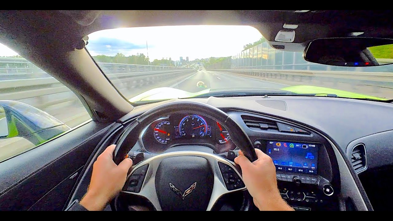 2019 Chevrolet Corvette C7 Stingray Targa - POV Test Drive brutal sound and acceleration, powerslide