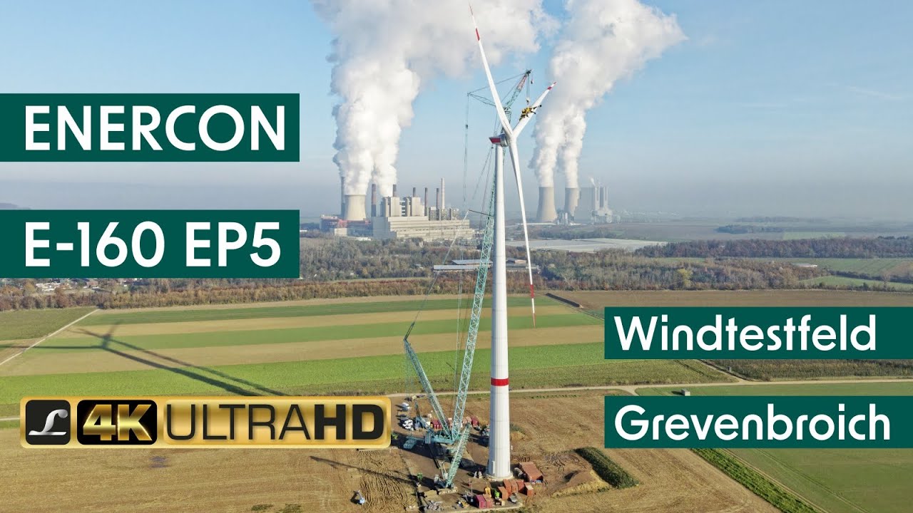 Enercon E 160 EP5 - Die Windenergieanlage auf dem Windtestfeld in Grevenbroich-Neurath