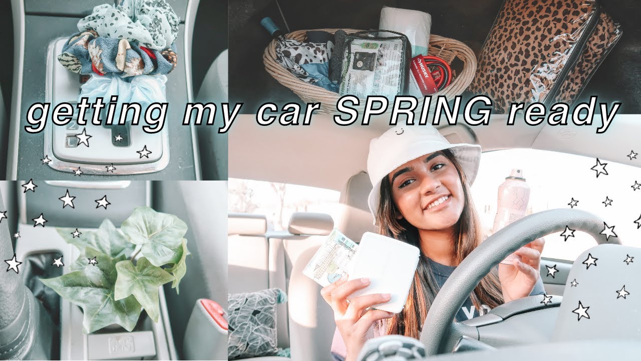 CAR MAKEOVER *SPRING 2021* | decorating, cleaning, decluttering, organizing it with me, aesthetic 🌿