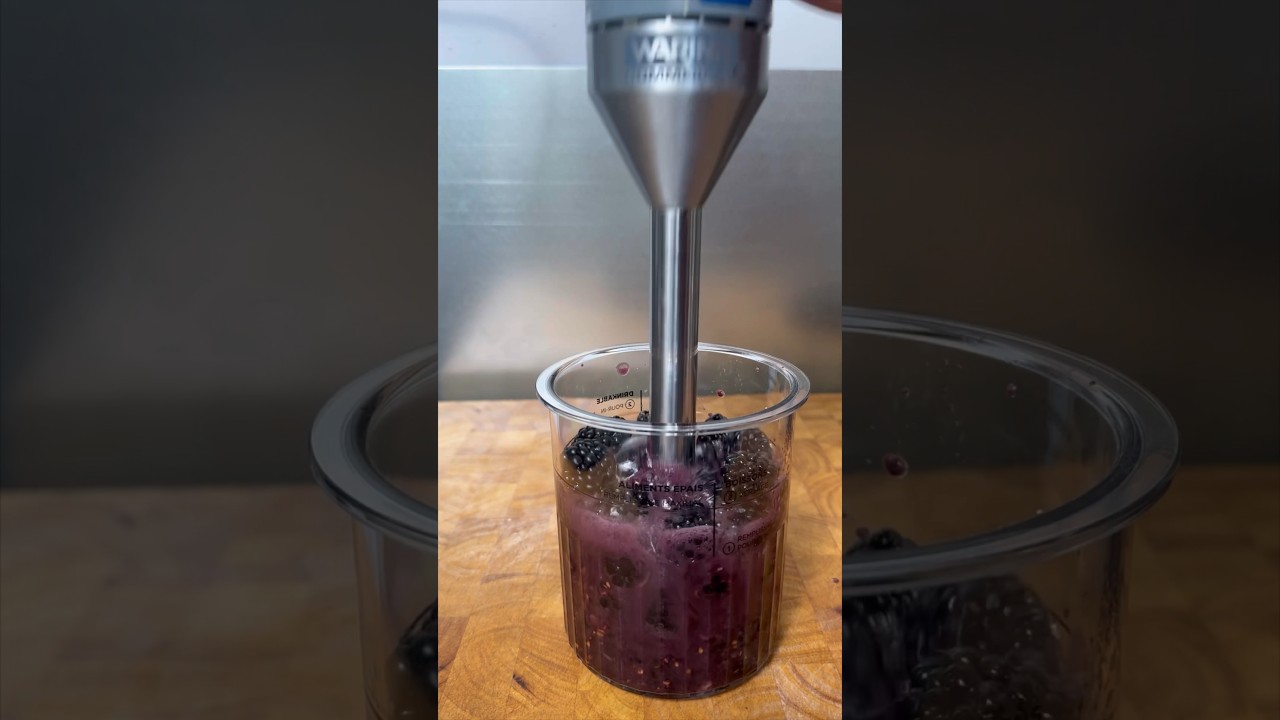 Blackberry Sorbet Made in the Ninja Creami