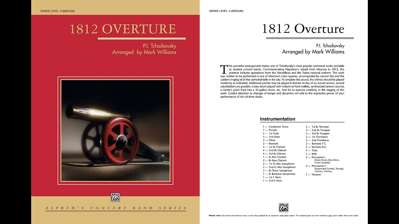 1812 Overture, arr. Mark Williams – Score & Sound