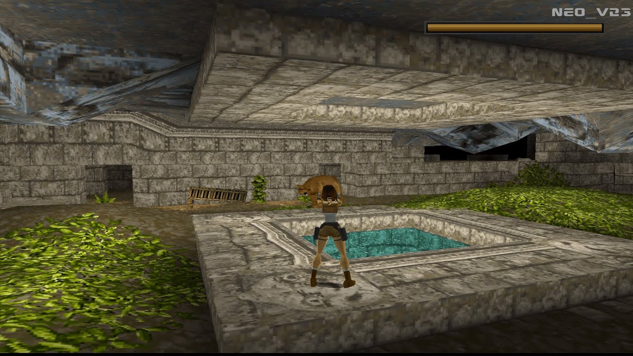 Best Walkthrough - Tomb Raider 1 (PS1 emulator) // City of Vilcabamba (Part 2) [FULL HD]