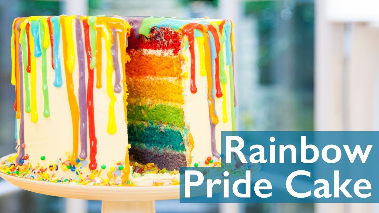 RAINBOW CAKE TUTORIAL | #rainbowcake #rainbow #pride #pridecake