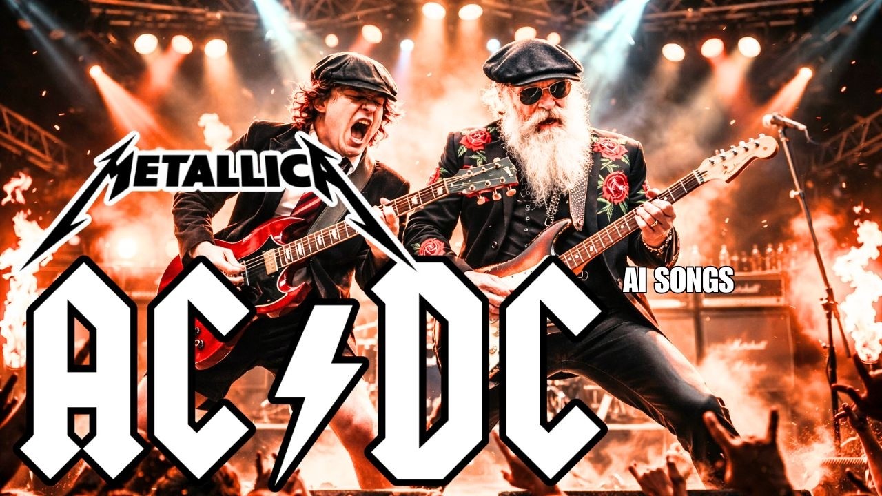 AC/DC & Metallica | Earthy Rock Voices & Overwhelming Guitar Power | AI Tracks Collection
