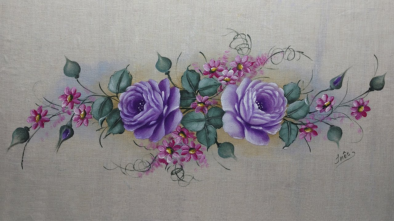 Como Pintar Rosas Lilás - Part 1