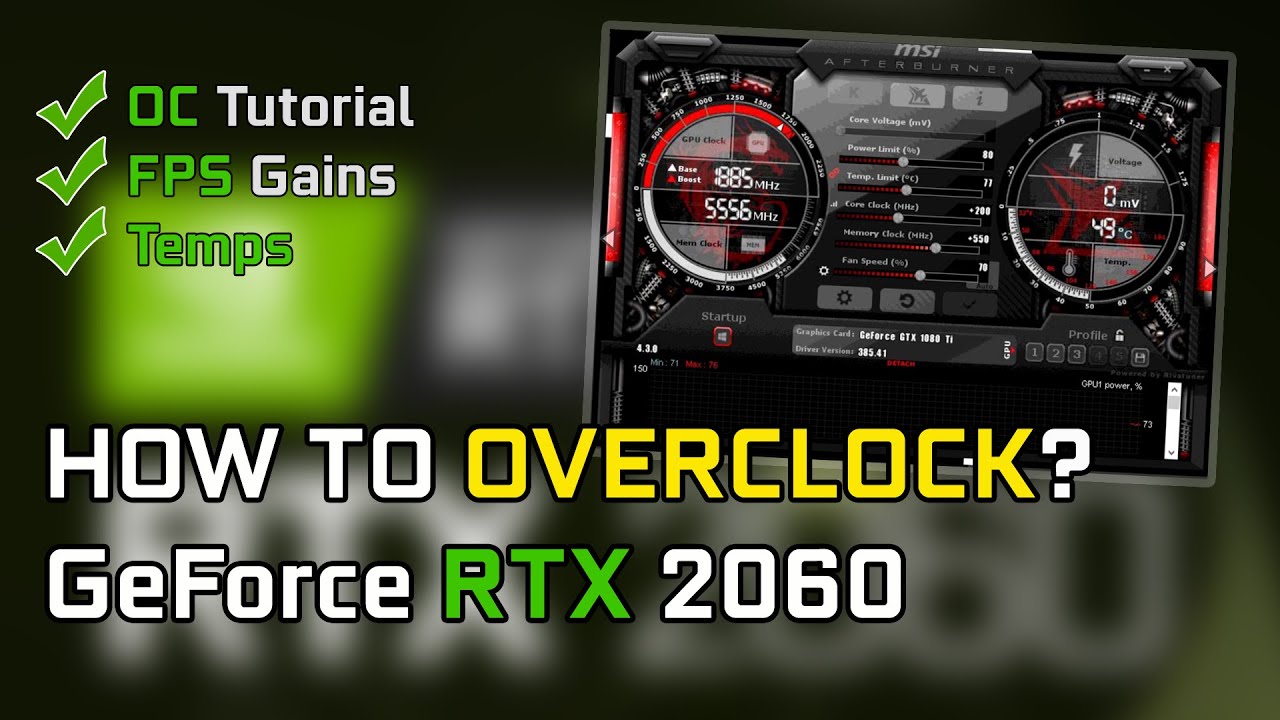 How to OVERCLOCK GeForce RTX 2060 | GPU Overclocking Tutorial Guide, Benchmarks, Temps