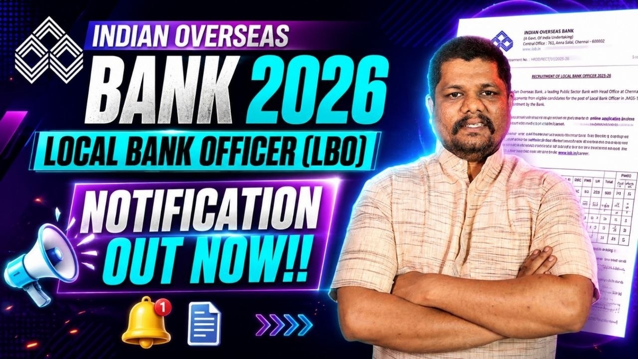 IOB LBO 2026 Notification OUT 🔥 | Local Bank Officer Vacancy, Eligibility, Exam Pattern & Salary