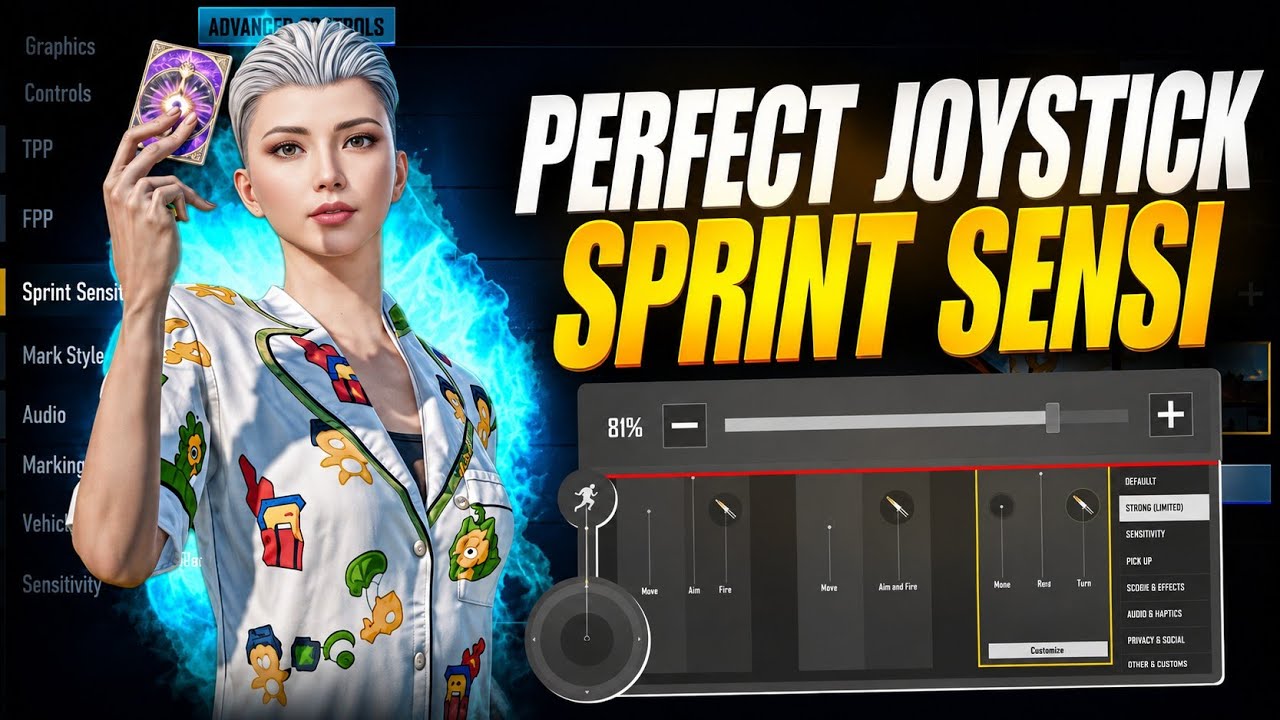 BGMI Perfect JOYSTICK 🕹️ Size & SPRINT Sensitivity Guide✅| PUBG mobile Tips And Tricks 