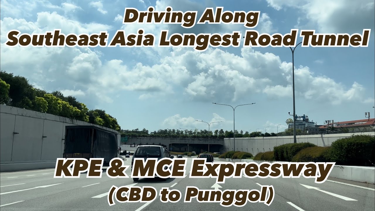 Driving Along Southeast Asia Longest Road Tunnel, KPE & MCE Expressway Singapore (CBD to Punggol)