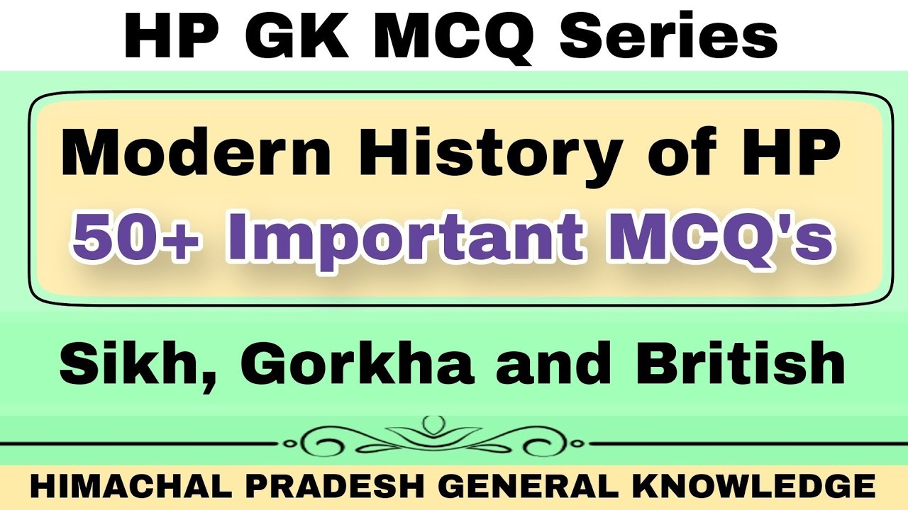 Modern History of HP MCQ | 50+ Important Questions | Himachal History | hpexamaffairs