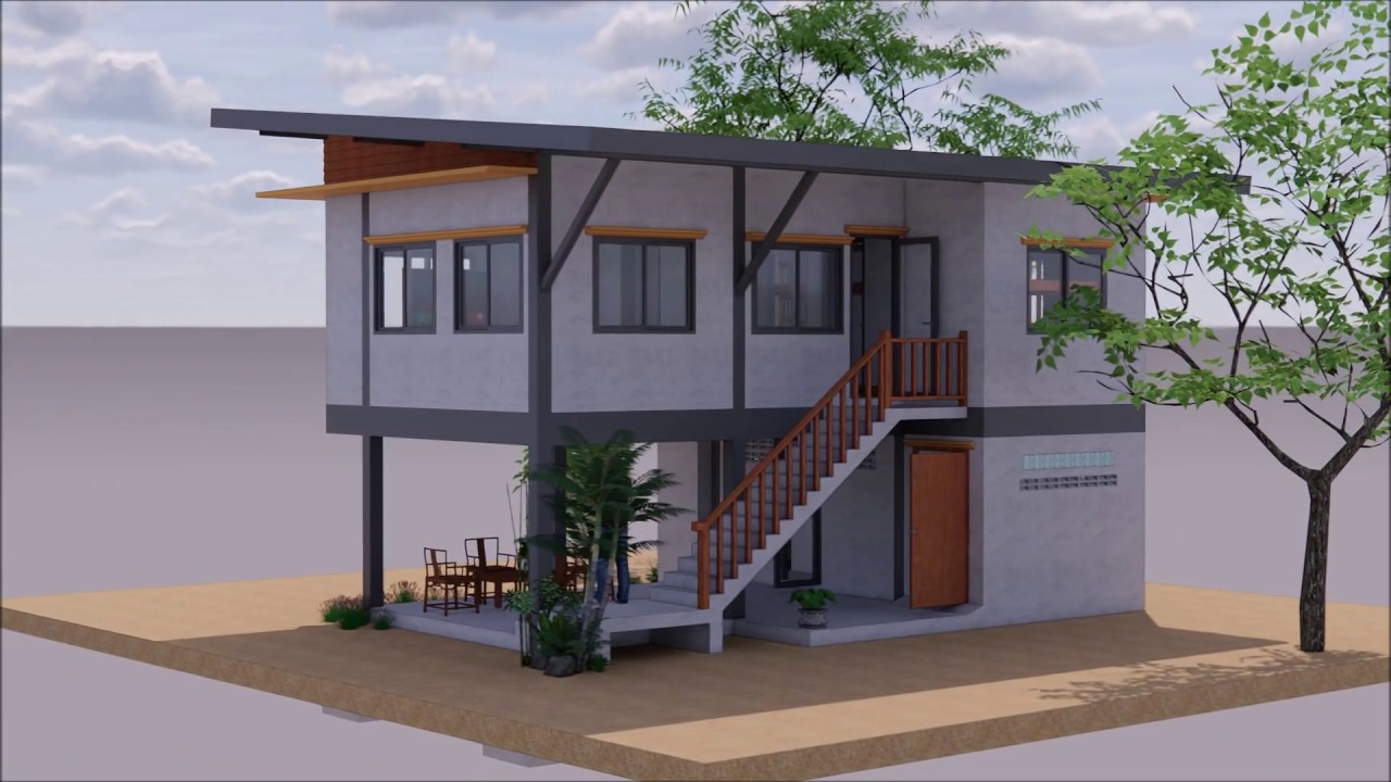 3D house บ้าน 2ชั้น ลีลาวรรณ ( No. 165 ) by : i. pakdee