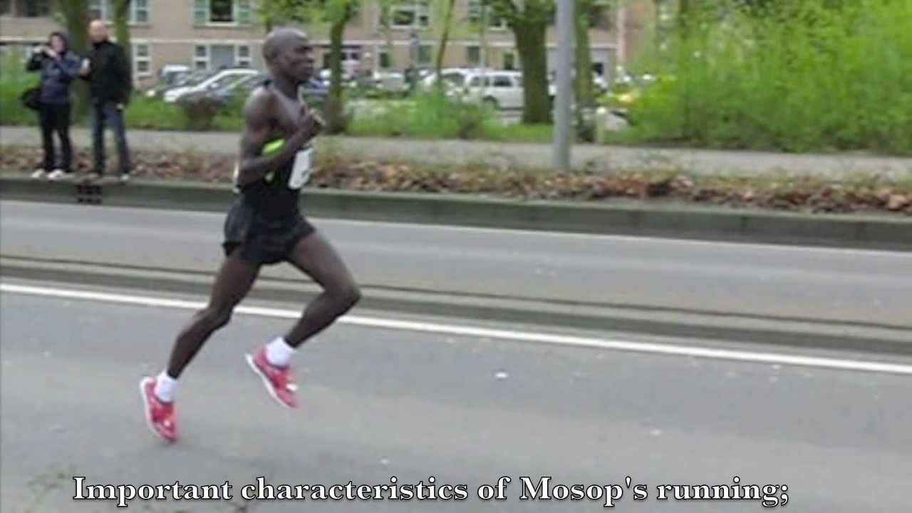 Moses Mosop (Kenya) Running technique / Looptechniek