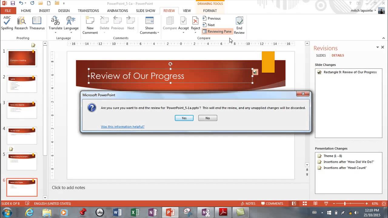 MS PowerPoint 2013- Merge Content, Combine, Comments