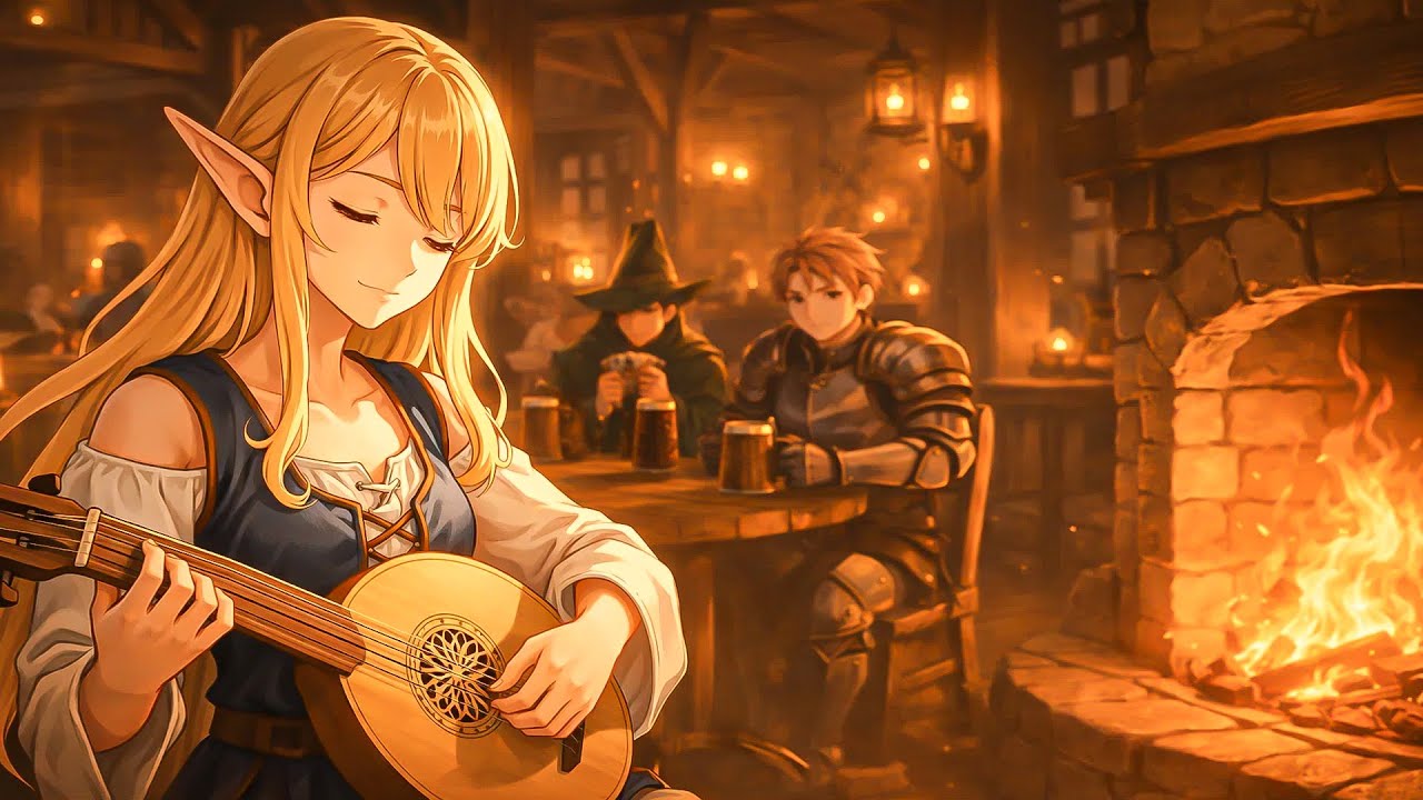 D&D Medieval Tavern Fantasy Music | Peaceful Tavern Music for Sleep, Study, Relaxation Focus