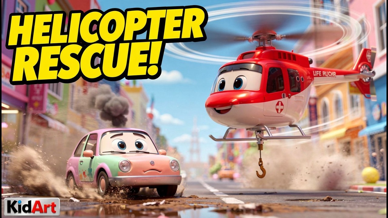 Life Flight Helicopter! 🚁❤️ | Helicopter Rescue Song for Kids (KidArt City)