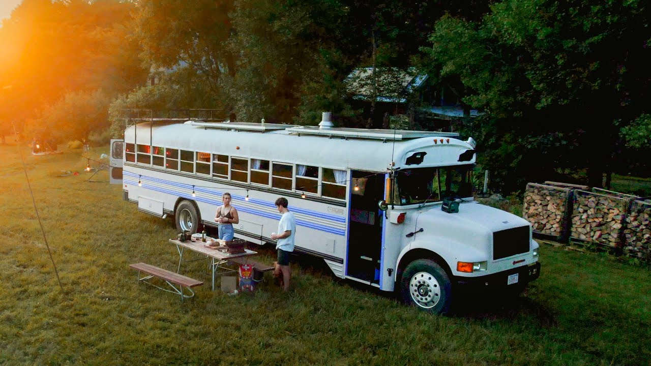 Could You Live in an Off Grid School Bus? | DIY Skoolie Conversion | Mobile Bohemian Cabin