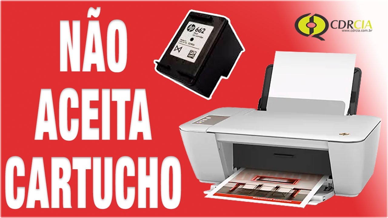 Cartucho Incompatível, Cartucho Incorreto, Cartucho com Problema. HP Não Aceita Cartuchos, Paliativo