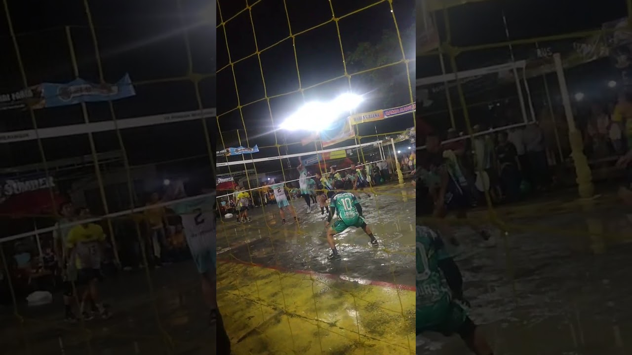 Grand final Pandan weringin, Penuh ketegangan ditemani hujan Rintik-rintik 🏆🏆💃#volleyball #cirebon 
