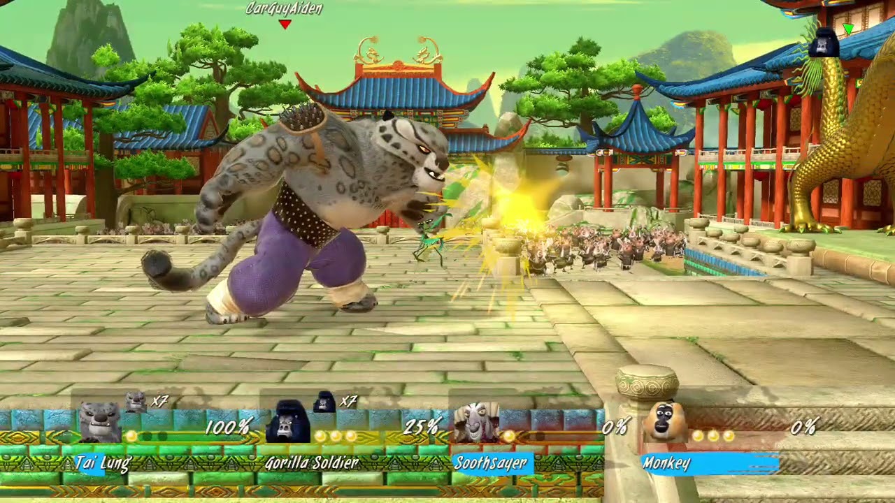 Kung Fu Panda: Showdown Of Legendary Legends Tai Lung, Gorilla Soldier, Soothsayer, Monkey