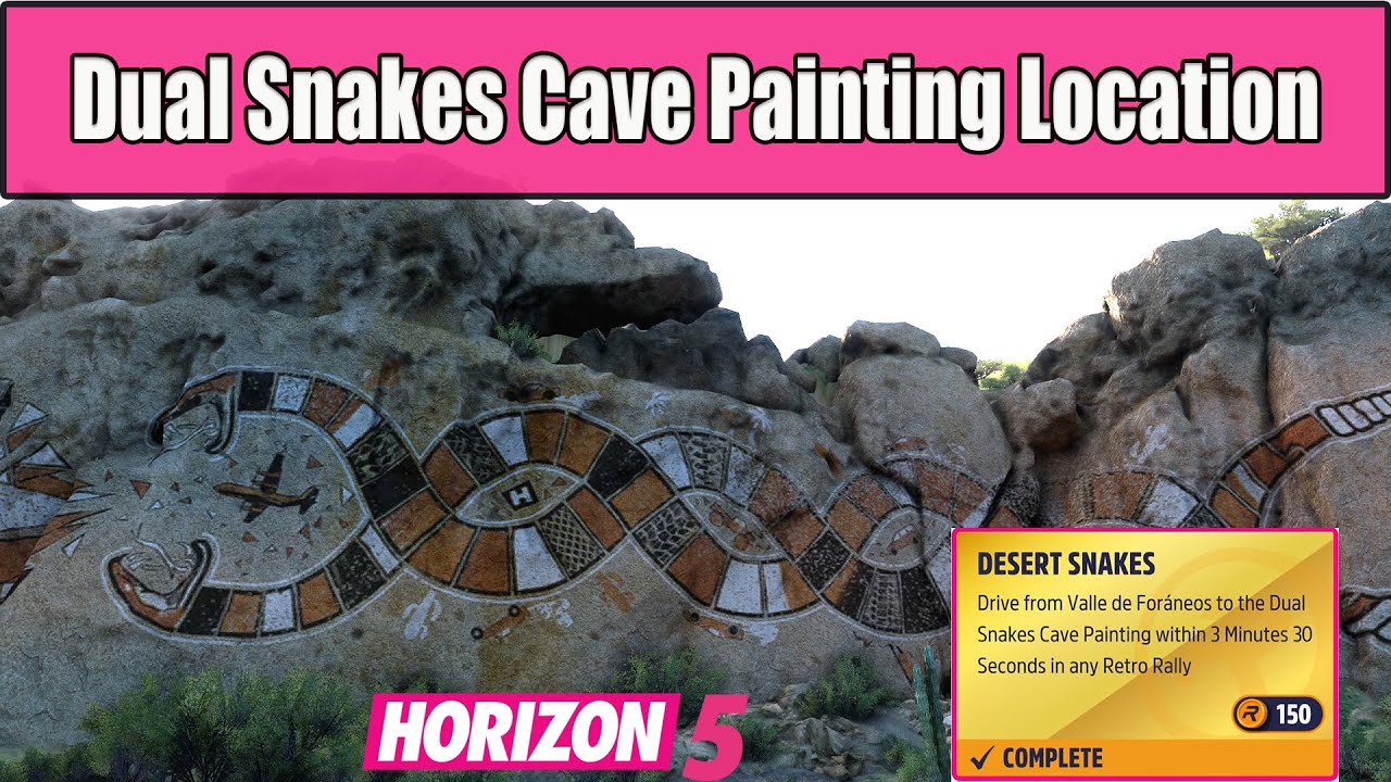 Forza Horizon 5 Desert Snakes Dual Snakes Cave Painting Location