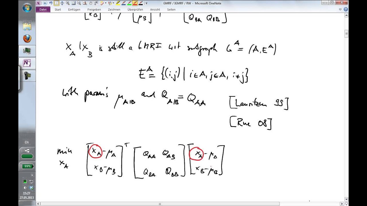 6.2 Gaussian Markov Random Fields (GMRF) | Image Analysis Class 2013
