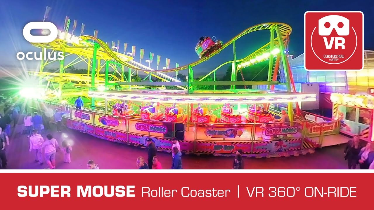 360° Crazy Spinning VR Roller Coaster SUPER MOUSE de Voer VR360 onride POV Kermis Fairground OCULUS