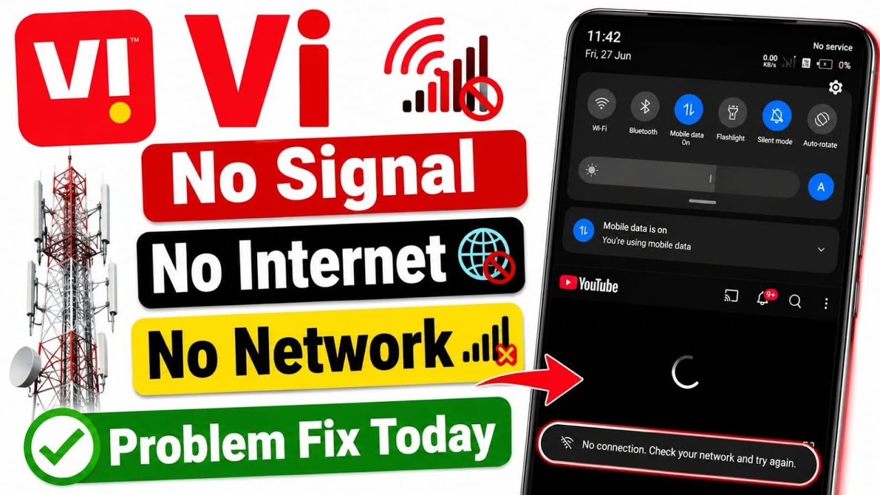 Vi Sim No Network Problem | Vi Net Not Working | Vi No Service | Vi Net Problem Today
