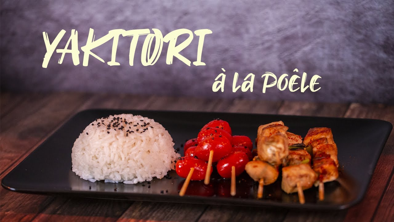 YAKITORI 😋 Brochettes de poulet japonaises et brochettes de tomates cerises | plat japonais facile