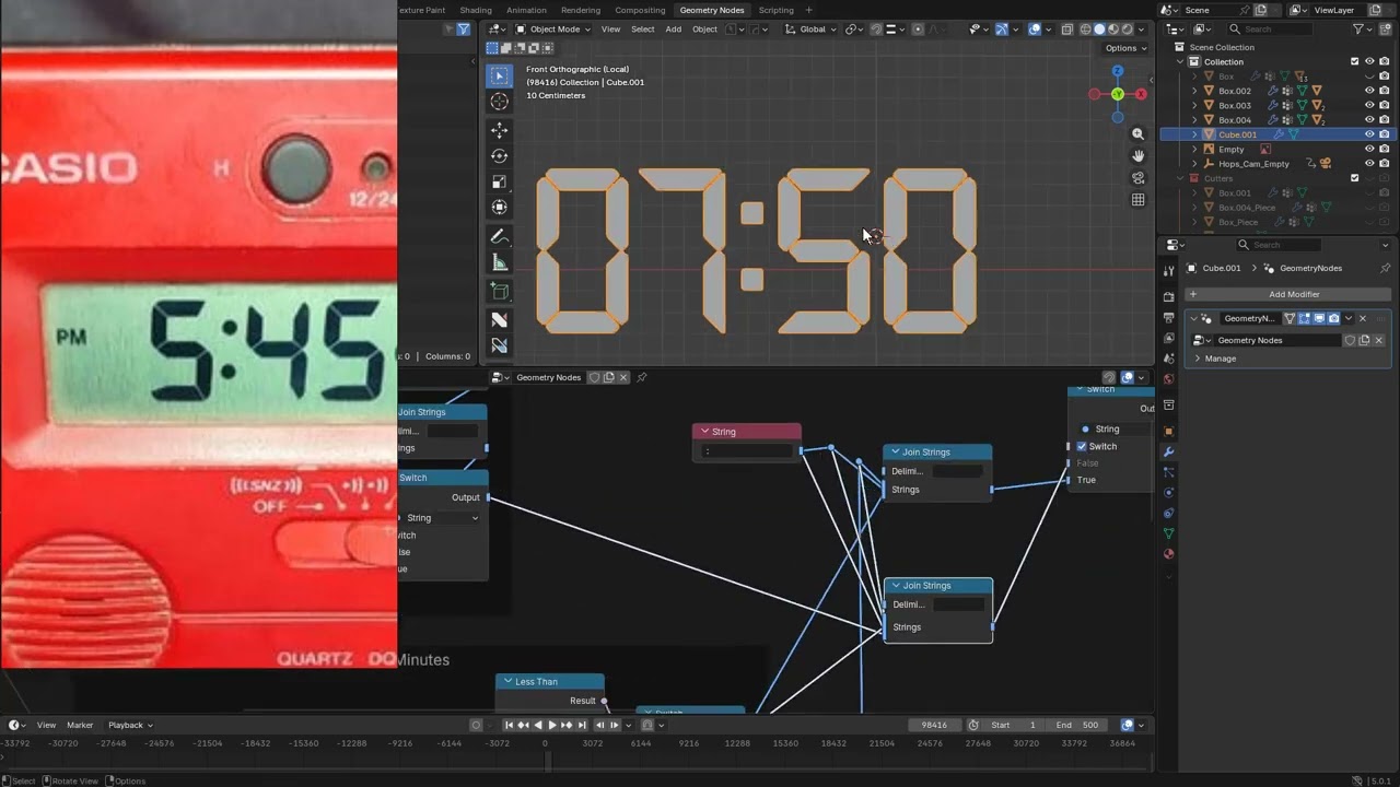 #b3d - 02_2 Часы DQ-540 (таймлапс)