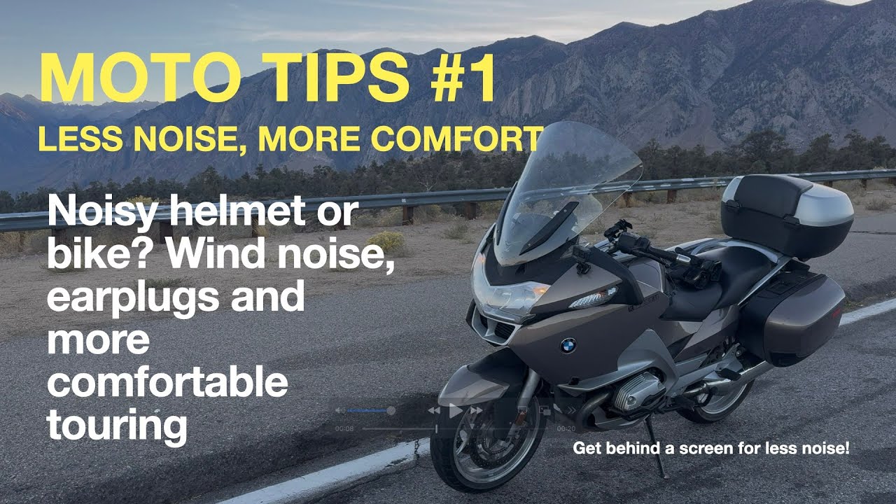 Noisy helmet or bike? Wind noise, loop or foam earplugs? More comfortable touring!