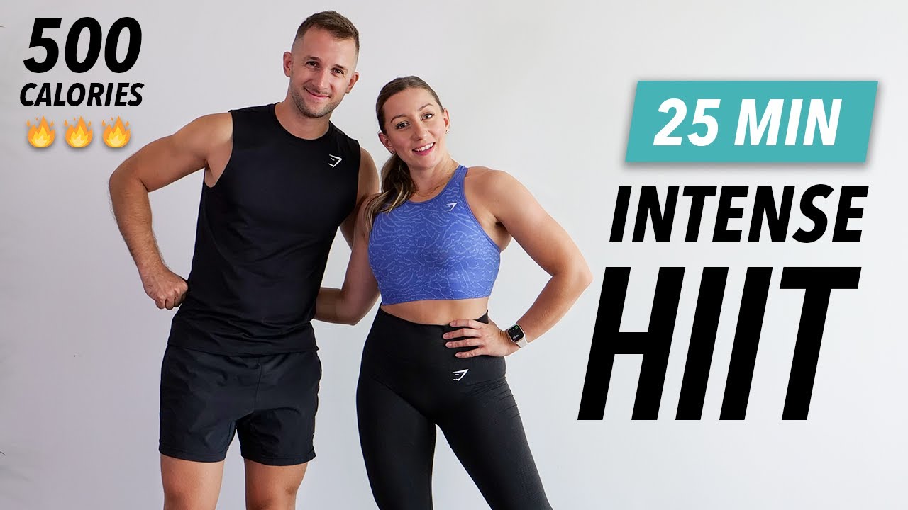 25 Min All Standing Cardio HIIT Workout | Burn 500 calories  (Full Body, No Equipment, Home Workout)
