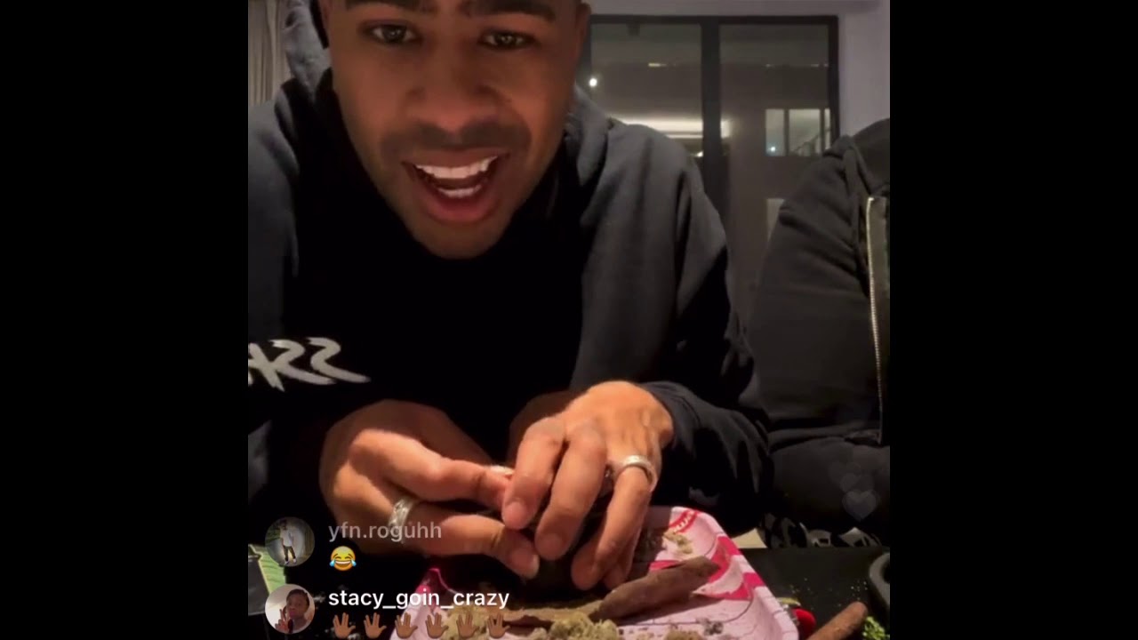 Fredo Rolling Up and Smoking 3 Blunts on IG Live!!! (Gets Very High 😂)