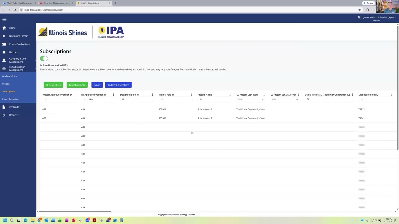 February 26, 2026 - Subscriber Management Demo Video