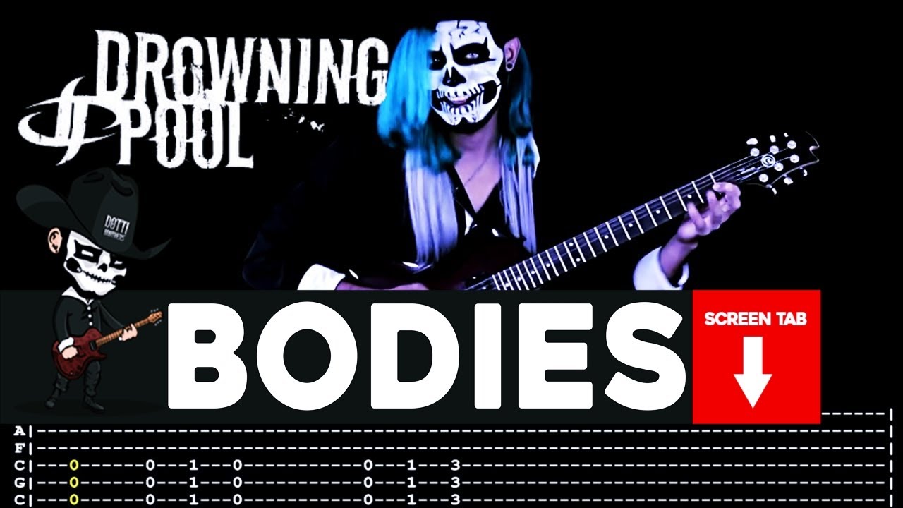 【DROWNING POOL】[ Bodies ] cover by Masuka | LESSON | GUITAR TAB