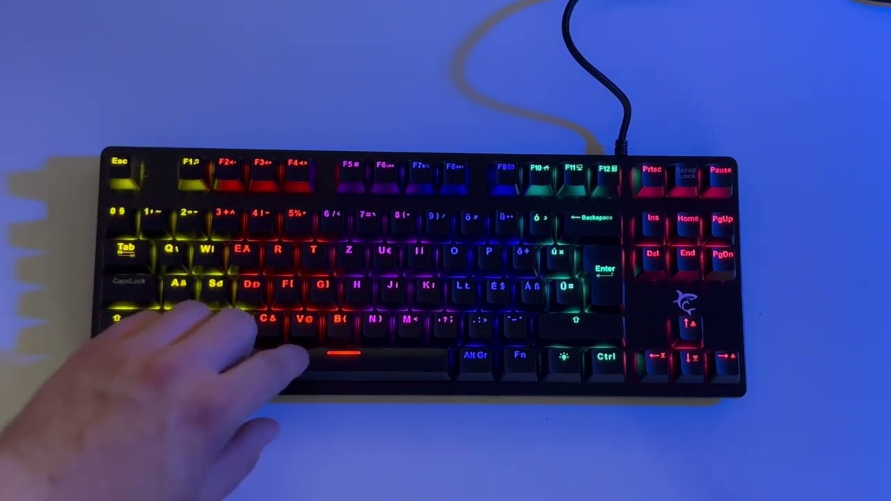 [One Minute Unboxing] ]WHITE SHARK GK-1925HU SPARTAN GAMING Unboxing and Typing Test