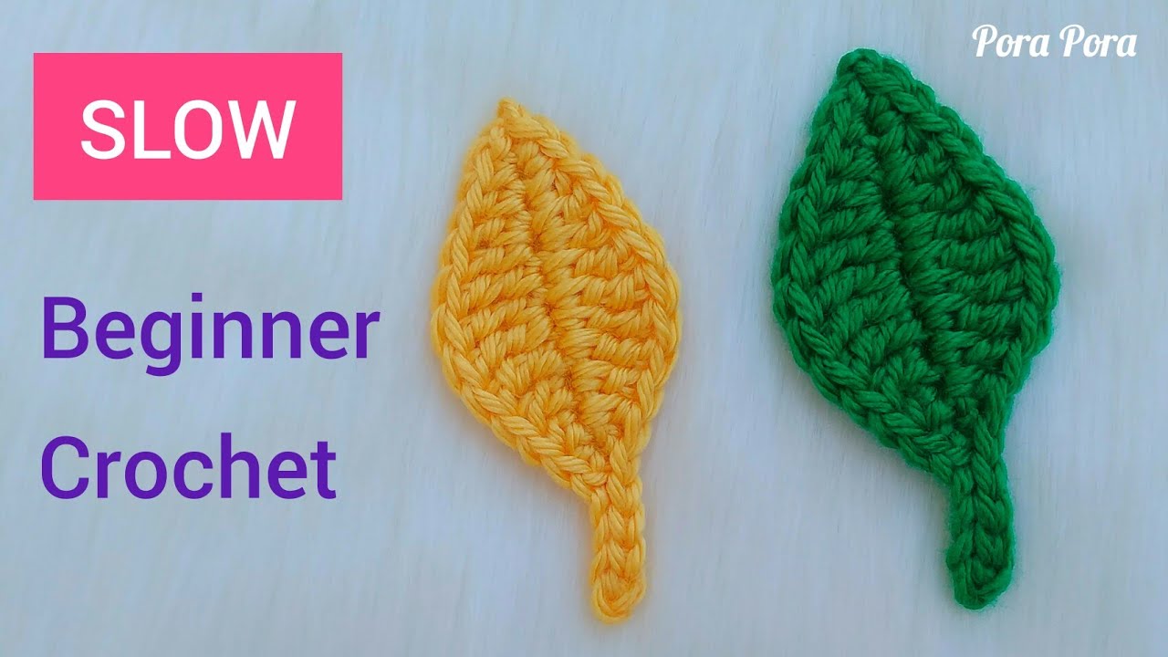 Easy Crochet Leaf I Crochet Leaf Applique