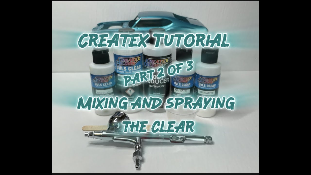 Createx tutorial part 2 of 3. Mixing and spraying the 4053 High Gloss Clear.