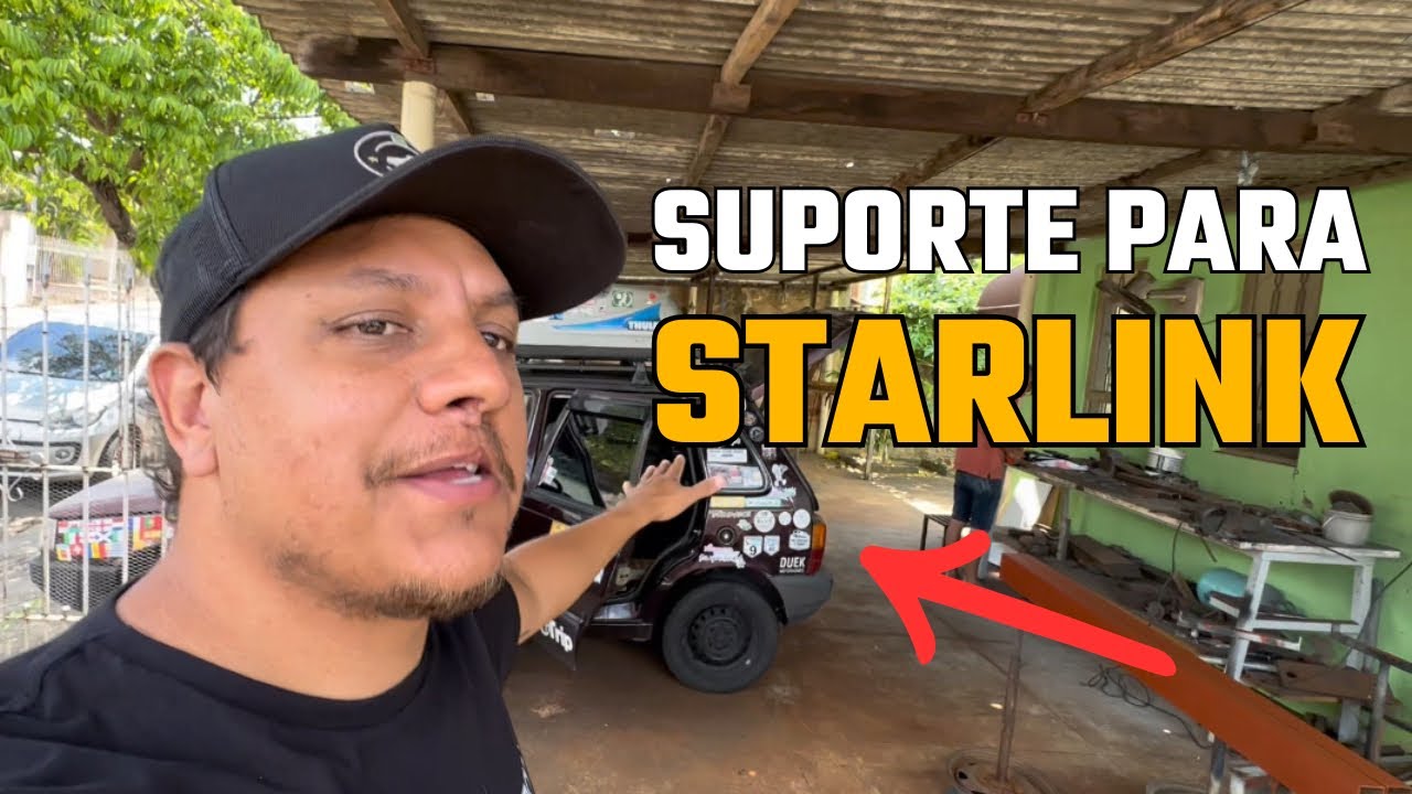 SUPORTE PARA STARLINK NO FIAT UNO