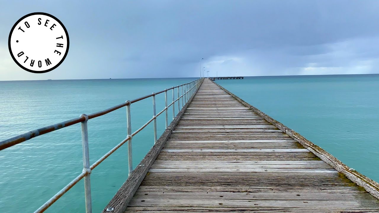 4K - RYE - MELBOURNE- VICTORIA - AUSTRALIA - LONGEST PIER WALK on a stormy day