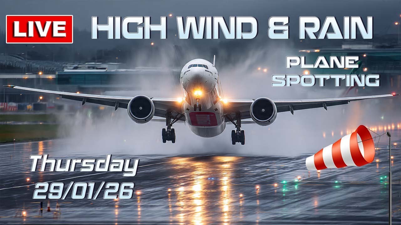 🔴LIVE HIGH WIND & RAIN Plane Spotting Dublin AIRPORT ACTION! (January 29th, 2026)