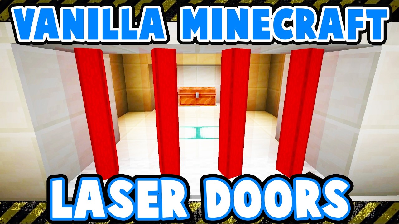 How to Build a Redstone Laser Door in Minecraft!