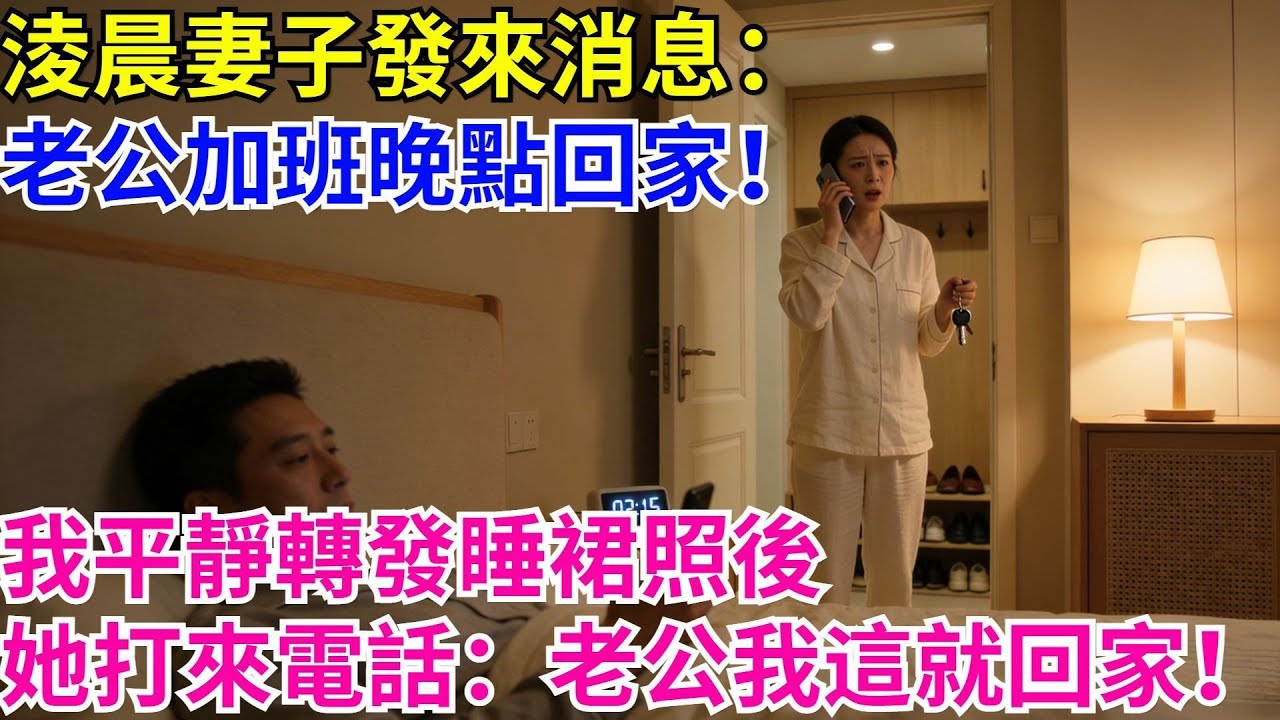 淩晨妻子發來消息：老公加班晚點回家！我平靜轉發剛收到的睡裙照，十秒後她瘋了般打來電話解釋：老公，我這就回家！#男頻小説#都市#故事#小説#爽文