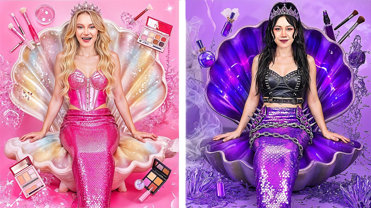 GOOD Mermaid vs BAD Mermaid Makeover✨ Who Wins the Ultimate Glow-Up?