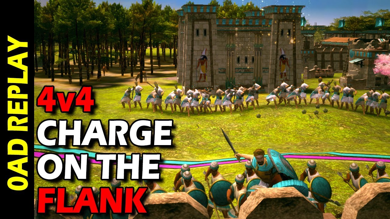0AD - 4v4 Charge on the Flank