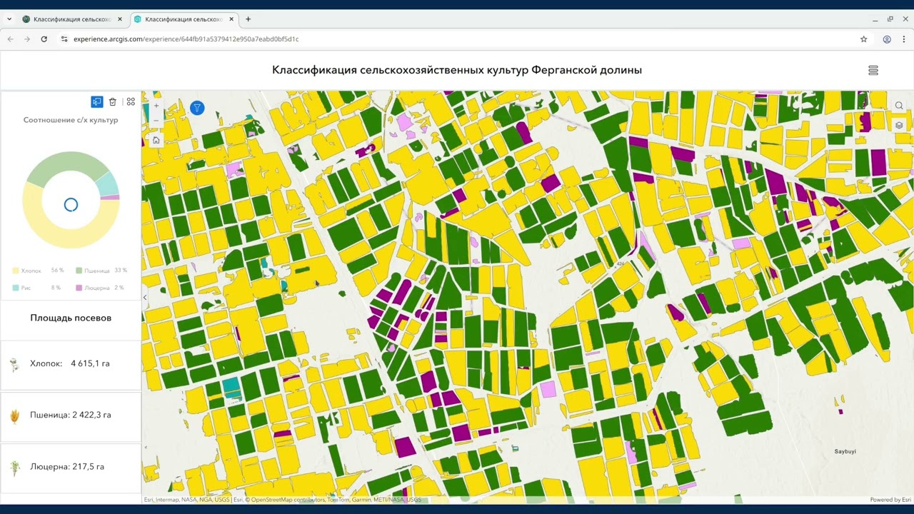 Применение GeoAI для определения с/х культур по данным ДЗЗ